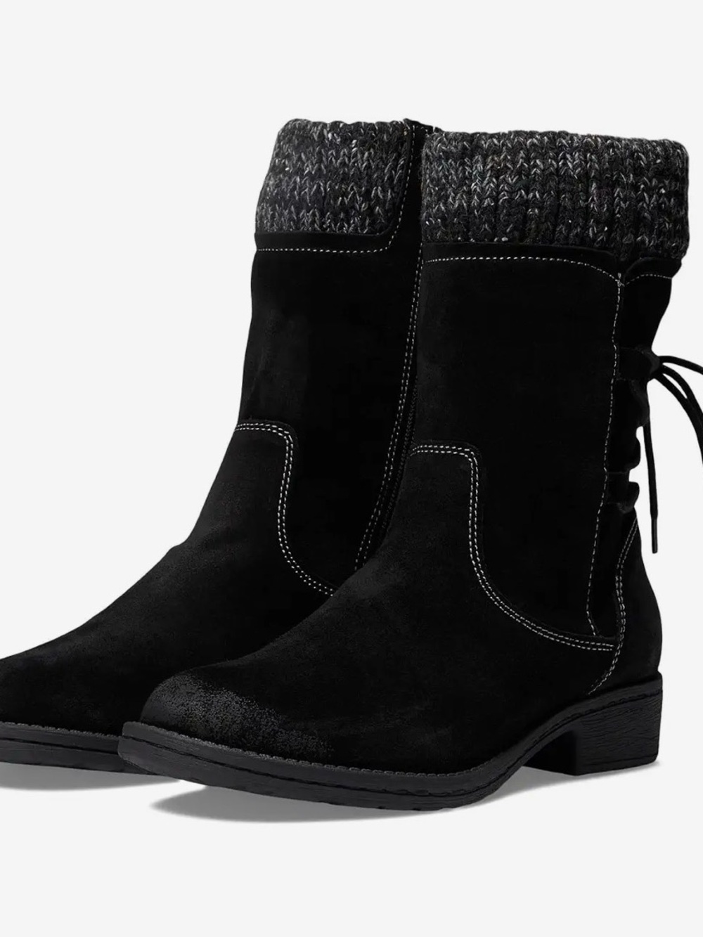 Comfortiva waterproof Black Knit-Cuff Mid-Calf Women's Boots - size 6 NWT
